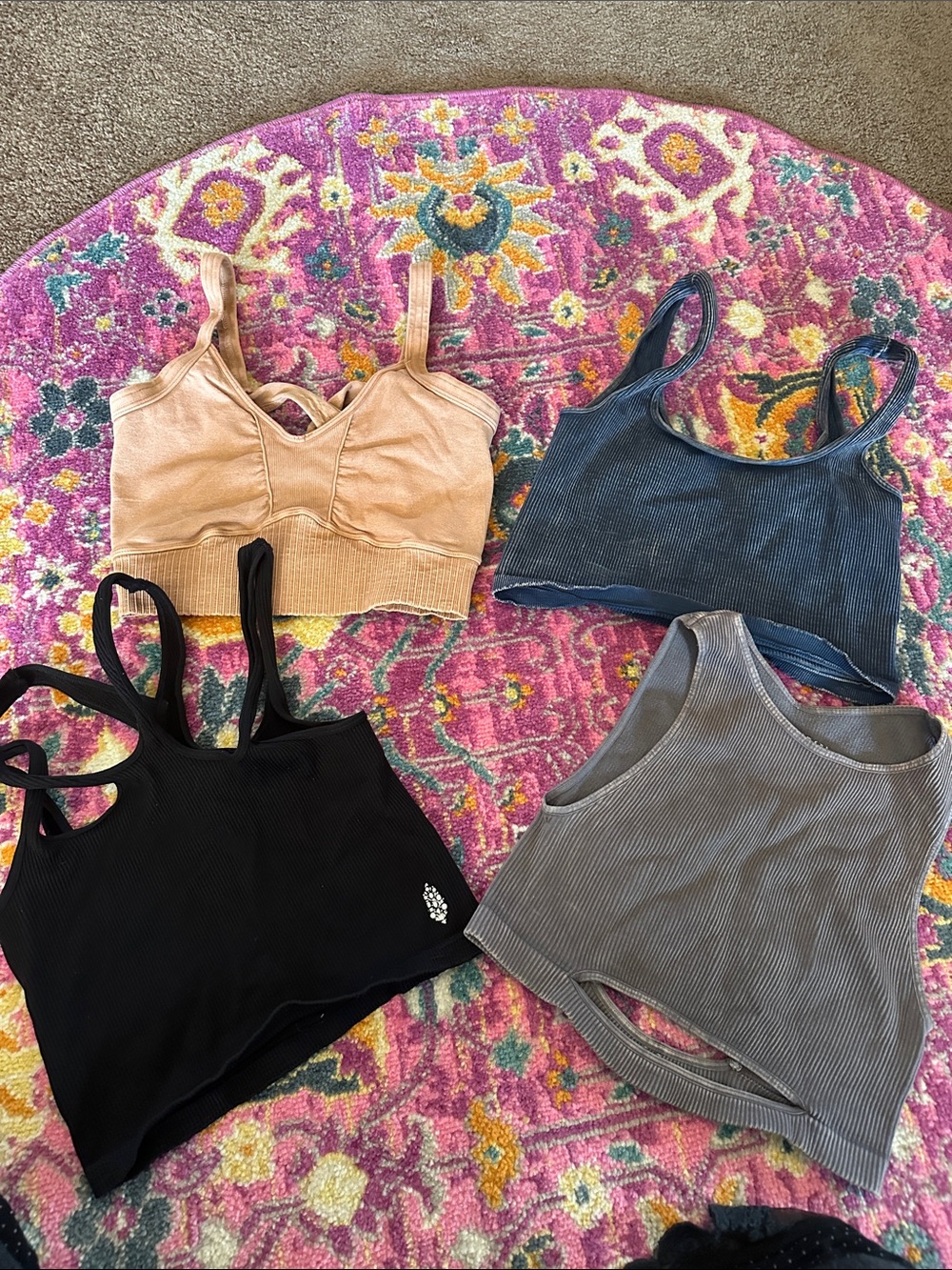 4 PCS FP MOVEMENT M/L HAPPINESS RUNS AND GOOD KARMA BRA BUNDLE